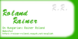 roland rainer business card